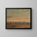 Sommerlandskabsmaleri om aftenen - John Constable — indrammet kunstværk på væggen