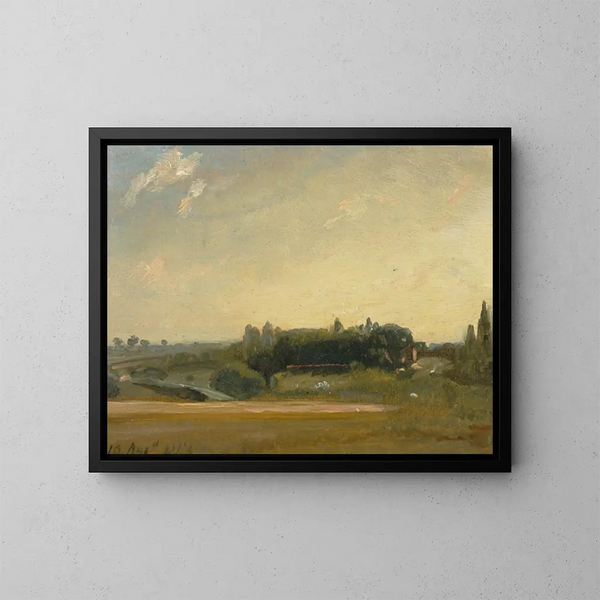 Vue vers le presbytère d'East Bergholt - John Constable — indrammet kunstværk på væggen
