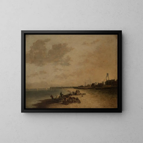 Plage de Yarmouth - John Crome — indrammet kunstværk på væggen