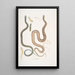 Serpent du Bengale Coluber Bengalensis 47 Serpent losangé Coluber rectangulus - John Edward Gray — indrammet kunstværk på væggen