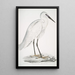 Héron blanc indien Ardea orientalis - John Edward Gray — indrammet kunstværk på væggen