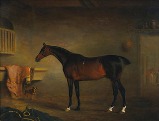 John Ferneley - The Bay Easton In His Stable.webp