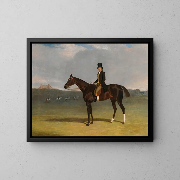 5. hertug af Richmonds træner på Newmarket Heath - John Frederick Herring den Ældre — indrammet kunstværk på væggen