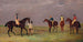 La Coupe de Doncaster de 1825 med Mr Whittaker's Lottery, Mr Craven's Longwaist, Mr Lambton's Cedric og Mr Farquaharson's Figaro - John Frederick Herring l'Ancien — visning af kunstværket