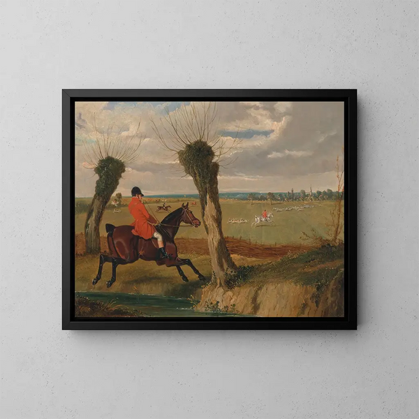 La chasse du Suffolk en pleine voix - John Frederick Herring l'Ancien — indrammet kunstværk på væggen