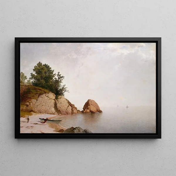 Plage à Beverly - John Frederick Kensett — indrammet kunstværk på væggen