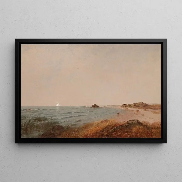 Plage de Beverly, Massachusetts - John Frederick Kensett — indrammet kunstværk på væggen