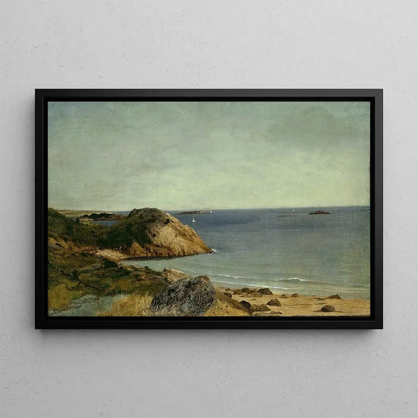 Côte rocheuse - John Frederick Kensett — indrammet kunstværk på væggen