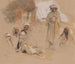 En beduincamp i Gebel Tor i Sinai-ørkenen - John Frederick Lewis — visning af kunstværket