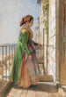 En ung græsk pige på en balkon 1840 - John Frederick Lewis — visning af kunstværket