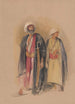Cheikh Hussein de Gebel Tor og hans søn - John Frederick Lewis — visning af kunstværket
