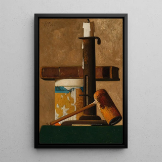 John Frederick Peto - Candlestick Mug Pipe and Book.webp