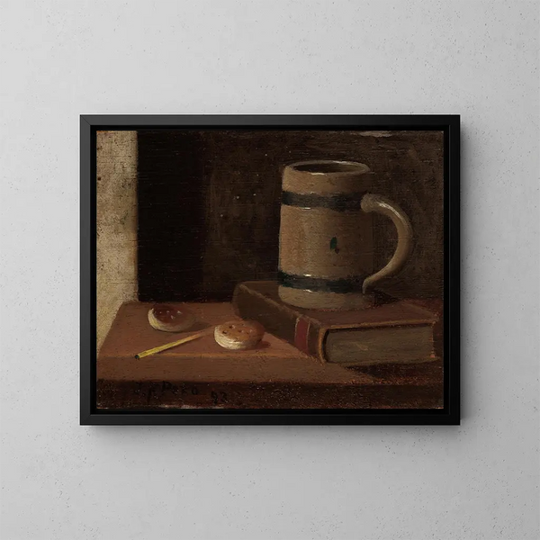 MugBook Biscuits et Allumettes - John Frederick Peto — indrammet kunstværk på væggen