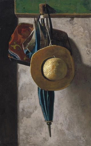 John Frederick Peto - Straw HatBag and Umbrella.webp