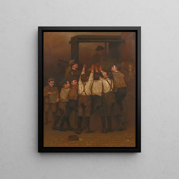 John George Brown - The Rush For Evening Papers.webp