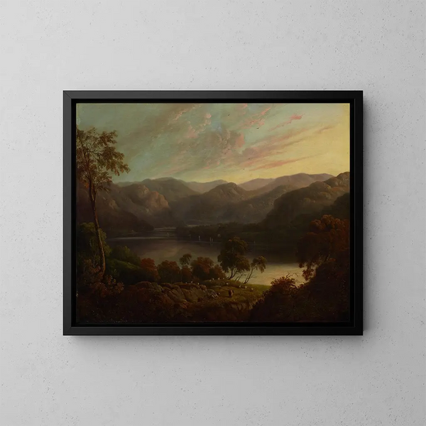 Vue de paysage dans le Cumberland - John Glover — indrammet kunstværk på væggen