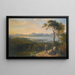 Vue de Port Glasgow et Greenock sur le Firth of Clyde, les collines d'Argyll au-delà - John Glover — indrammet kunstværk på væggen