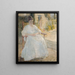Figur i kvinden af kunstneren Sunlight - John Henry Twachtman — indrammet kunstværk på væggen