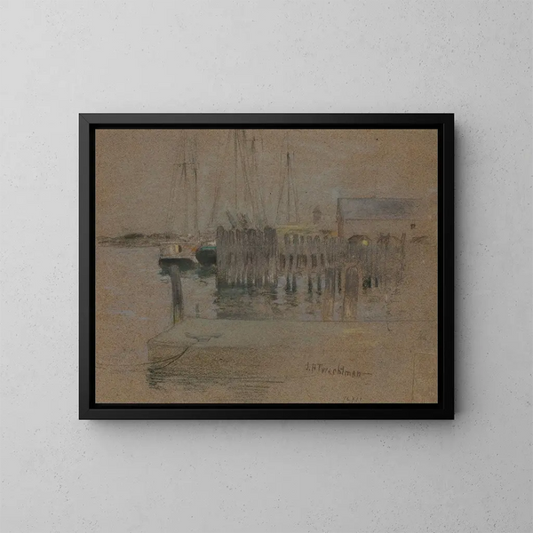 Port de Gloucester - John Henry Twachtman — indrammet kunstværk på væggen
