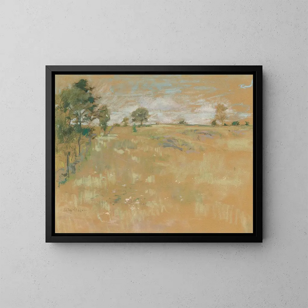 Prairies i Branchville, Connecticut - John Henry Twachtman — indrammet kunstværk på væggen