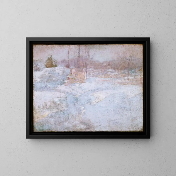 Vinter - John Henry Twachtman — indrammet kunstværk på væggen