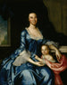 Portrait af fru Matthew Tilghman Anna Lloyd 1724-1794 og hendes datter Anna Maria 1755-1843 - John Hesselius — visning af kunstværket