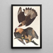 Caracara du Brésil - John James Audubon — indrammet kunstværk på væggen