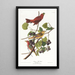 Sommer Tangara maleri - John James Audubon — indrammet kunstværk på væggen