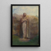 Ananda's kolossale statue nær den forladte by Polonnaruwa, Ceylan - John La Farge — indrammet kunstværk på væggen