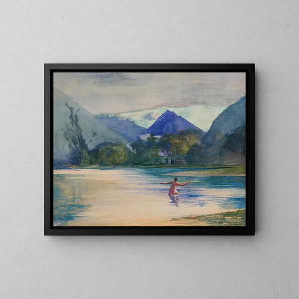 Entrée de la rivière VaiTePiha, ancrage des cuisiniers - John La Farge — indrammet kunstværk på væggen