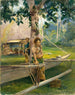 Portræt af Faase le Taupo eller Den officielle Jomfru af Fagaloa-bugten og hendes Duenna Samoa - John La Farge — visning af kunstværket