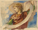 Studie for en engel i dekorationen af Trinity-kirken i Boston - John La Farge — visning af kunstværket