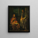 Nicodemus' besøg hos Kristus - John La Farge — indrammet kunstværk på væggen