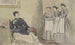Maîtresse et trois serviteurs - John Leech — visning af kunstværket