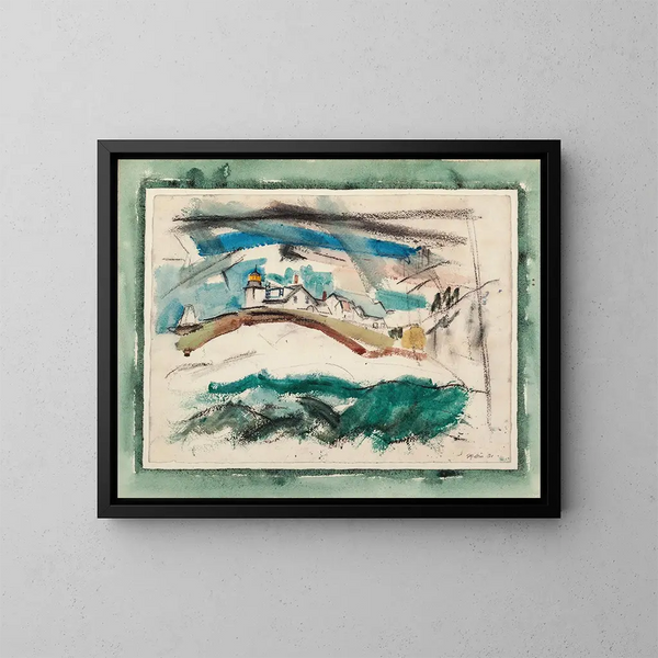 Phare de Stonington, Maine - John Marin — indrammet kunstværk på væggen