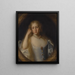 Portrait af en dame - John Michael Wright — indrammet kunstværk på væggen