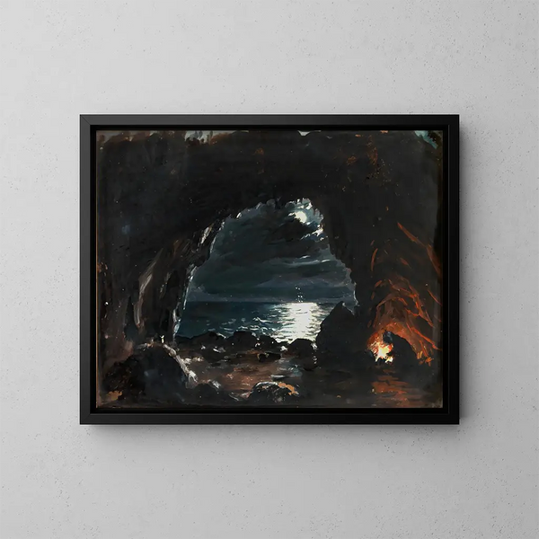 Grotte scene - John O'Brien Inman — indrammet kunstværk på væggen