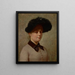 Portrait af Mary Gertrude Ethell Walker - John Ottis Adams — indrammet kunstværk på væggen