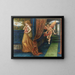Cupidon og Psyche - John Roddam Spencer Stanhope — indrammet kunstværk på væggen
