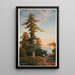 Sequoias Santa Cruz Mts Cal - John Ross Key — indrammet kunstværk på væggen