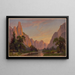 Vallée de Yosemite regardant vers l'ouest (Conflit de cas) - John Ross Key | Reproduction — indrammet kunstværk på væggen