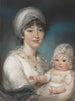 Mme Robert Shurlock Henrietta Ann Jane Russell 1775-1849 og hendes datter Ann - John Russell — visning af kunstværket