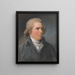 Portrait af en gentleman kaldet Edmund Burke - John Russell — indrammet kunstværk på væggen