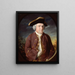 Portrait af en mand med tricorne - John Russell — indrammet kunstværk på væggen