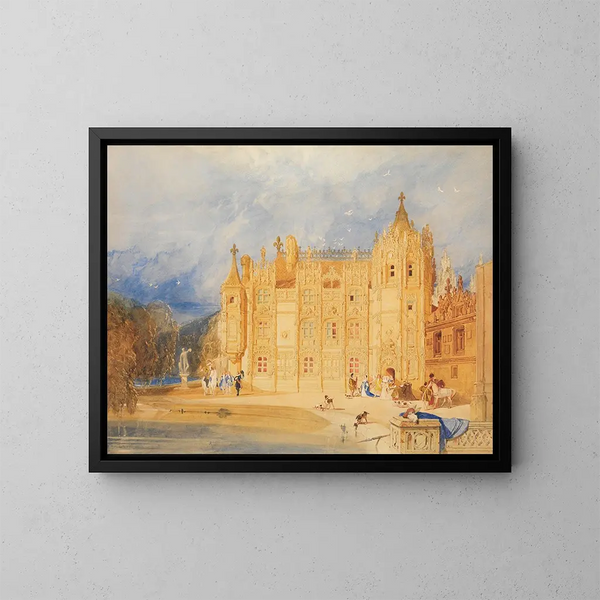 La maison abbatiale de l'abbaye de Saint-Ouen à Rouen - John Sell Cotman — indrammet kunstværk på væggen