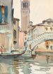 Un pont og et campanile Venedig - John Singer Sargent — visning af kunstværket