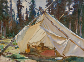 En telt i Rocky Mountains - John Singer Sargent — visning af kunstværket