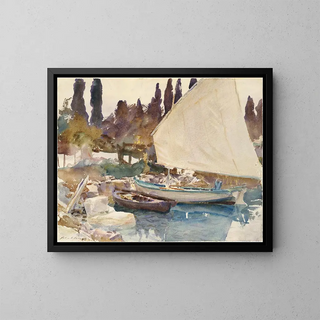 Bateaux - John Singer Sargent — indrammet kunstværk på væggen