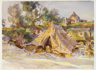 Camp med ambulance - John Singer Sargent — visning af kunstværket