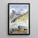Gspaltenhorn Mürren - John Singer Sargent — indrammet kunstværk på væggen